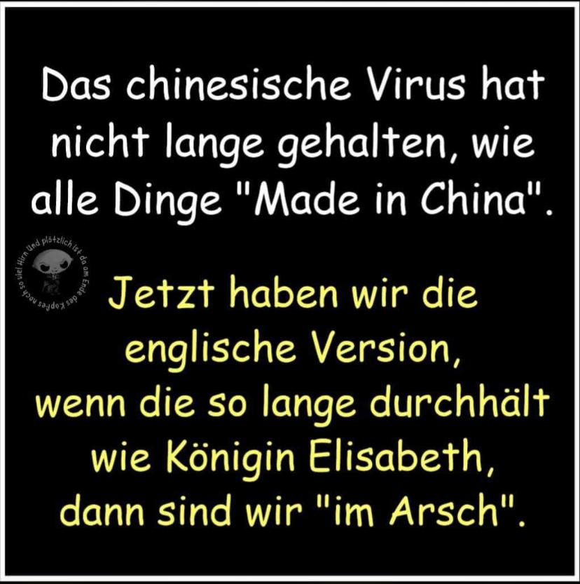 Corona made in China erledigt, aber made in England
